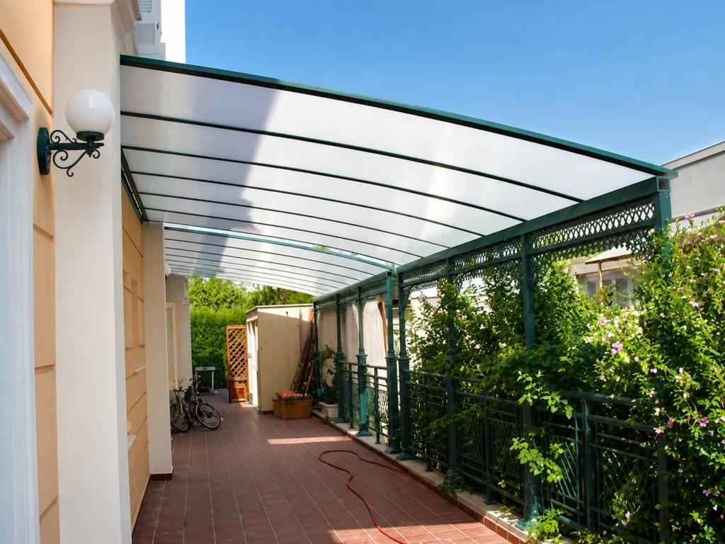 parking in standing seam polycarbonate roofings