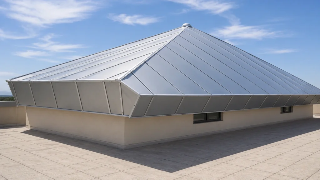 polycarbonate pyramid roof for cid building