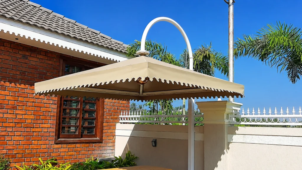 revolving umbrella at bunglow