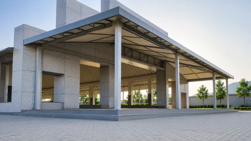 entrance canopy for memorial haul