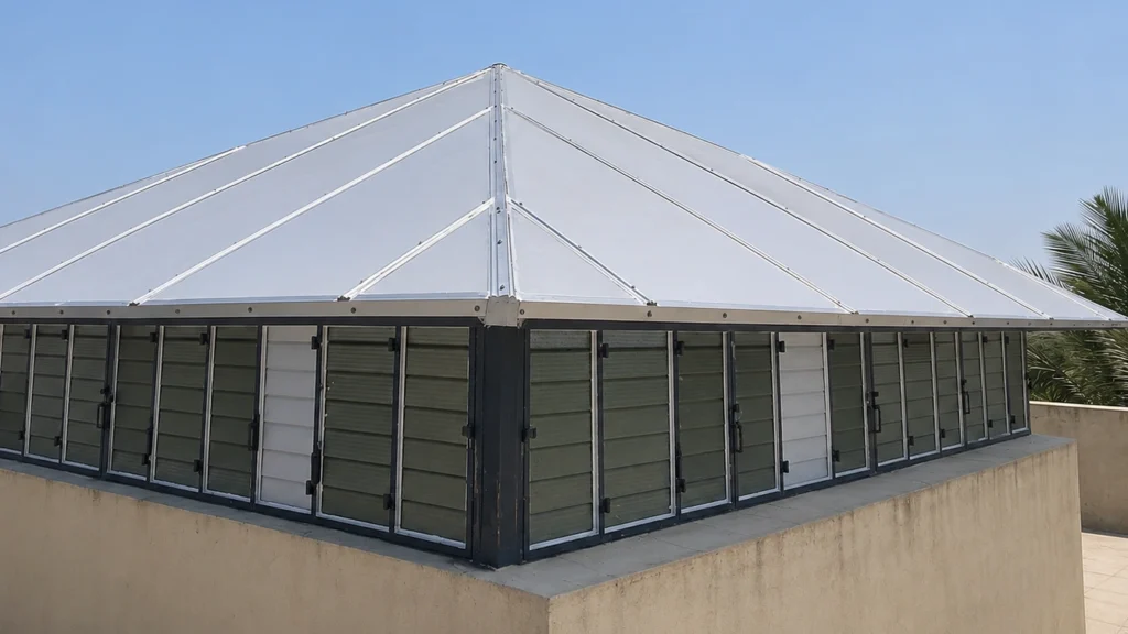 plycarbonate pyramid for private residence