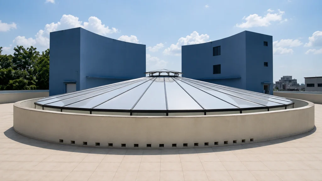polycarbonate o.t.s roof for guest house (2)